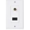 imageCable Matters HDMI Wall Plate with Coax Outlet Coax Wall Plate in White