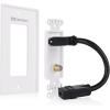 imageCable Matters HDMI Wall Plate with Coax Outlet Coax Wall Plate in White