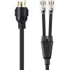 imageCable Matters LEDLit 3 Prong 30 Amp to 15 Amp Adapter for Generator 30 AMP to 110 Adapter Splitter 3 Feet  NEMA L530P to 2X 520R