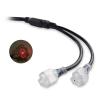 imageCable Matters LEDLit 4 Prong 50 Amp to 20 Amp Adapter for Generator 50 AMP to 110 Adapter Splitter 25 Feet  NEMA L450P to 2X 520R