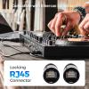 imageCable Matters Long Shielded Cat6 Ethernet Cable Compatible with EtherCON RJ45 Connectors in Black  100 ft for Professional Audio Video and Networking Applications50 ft