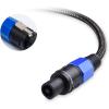 imageCable Matters Premium Braided 12AWG 14 Inch TS to Speaker Cable 6 ft Compatible with Speakon NL4FC Port6 ft