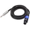 imageCable Matters Premium Braided 12AWG 14 Inch TS to Speaker Cable 6 ft Compatible with Speakon NL4FC Port6 ft