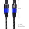 imageCable Matters Premium Braided 12AWG Speaker Cable 3 ft Compatible with Speakon NL4FC Port10 ft