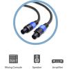 imageCable Matters Premium Braided 12AWG Speaker Cable 3 ft Compatible with Speakon NL4FC Port10 ft