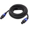 imageCable Matters Premium Braided 12AWG Speaker Cable 3 ft Compatible with Speakon NL4FC Port25 ft