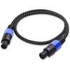 imageCable Matters Premium Braided 12AWG Speaker Cable 3 ft Compatible with Speakon NL4FC Port3 ft