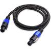 imageCable Matters Premium Braided 12AWG Speaker Cable 3 ft Compatible with Speakon NL4FC Port6 ft