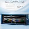 imageCable Matters Rackmount or Wall Mount 1U 24 Port Keystone Patch Panel with Cable Management and Support Bar 19inch Blank Patch Panel for Keystone Jacks2U