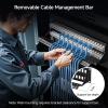 imageCable Matters Rackmount or Wall Mount 1U 24 Port Keystone Patch Panel with Cable Management and Support Bar 19inch Blank Patch Panel for Keystone Jacks2U