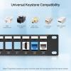 imageCable Matters Rackmount or Wall Mount 1U 24 Port Keystone Patch Panel with Cable Management and Support Bar 19inch Blank Patch Panel for Keystone Jacks1U