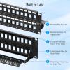 imageCable Matters Rackmount or Wall Mount 1U 24 Port Keystone Patch Panel with Cable Management and Support Bar 19inch Blank Patch Panel for Keystone Jacks2U