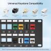 imageCable Matters Rackmount or Wall Mount 1U 24 Port Keystone Patch Panel with Cable Management and Support Bar 19inch Blank Patch Panel for Keystone Jacks2U