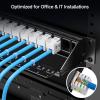 imageCable Matters Rackmount or Wall Mount 1U 24 Port Keystone Patch Panel with Cable Management and Support Bar 19inch Blank Patch Panel for Keystone Jacks1U