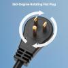 imageCable Matters Replacement Power Cable for Starlink WiFi Router Gen2 with 360 Degree Rotating Flat Plug 3 Prong Power Cord for Starlink Router V2 in Black  6ft  18m6 Feet