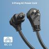 imageCable Matters Replacement Power Cable for Starlink WiFi Router Gen2 with 360 Degree Rotating Flat Plug 3 Prong Power Cord for Starlink Router V2 in Black  6ft  18m6 Feet