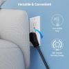imageCable Matters Replacement Power Cable for Starlink WiFi Router Gen2 with 360 Degree Rotating Flat Plug 3 Prong Power Cord for Starlink Router V2 in Black  6ft  18m6 Feet