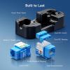 imageCable Matters UL Listed 25Pack 10Gbps Cat6 Keystone Jacks RJ45 Keystone Jack Ethernet Keystone Jack in White with Keystone PunchDown Stand for Patch Panel and Wall PlateBlue