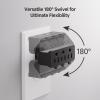 imageCable Matters UL Listed 2Pack 3Outlet Grounded 180 Degree Swivel Wall Tap 3 Plug Wall Adapter MultiPlug Outlets WhiteBlack