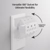 imageCable Matters UL Listed 2Pack 3Outlet Grounded 180 Degree Swivel Wall Tap 3 Plug Wall Adapter MultiPlug Outlets WhiteWhite