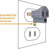 imageCable Matters UL Listed 3Pack 2 Prong to 3 Prong Outlet Adapter in Gray 3 Prong to 2 Prong Plug Adapter  Allows a 2 Prong Outlet to Accept 3 Prong Plugs