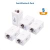 imageCable Matters UL Listed 5Pack 10Gbps Cat 6 Ethernet Coupler RJ45 Coupler Cat6 RJ45 Female to Female Adapter Ethernet Extender Adapter in Black Compatible with Cat6A Cat5eWhite