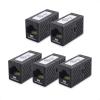 imageCable Matters UL Listed 5Pack 10Gbps Cat 6 Ethernet Coupler RJ45 Coupler Cat6 RJ45 Female to Female Adapter Ethernet Extender Adapter in Black Compatible with Cat6A Cat5eBlack