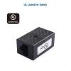 imageCable Matters UL Listed 5Pack 10Gbps Cat 6 Ethernet Coupler RJ45 Coupler Cat6 RJ45 Female to Female Adapter Ethernet Extender Adapter in Black Compatible with Cat6A Cat5eBlack