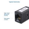 imageCable Matters UL Listed 5Pack 10Gbps Cat 6 Ethernet Coupler RJ45 Coupler Cat6 RJ45 Female to Female Adapter Ethernet Extender Adapter in Black Compatible with Cat6A Cat5eBlack