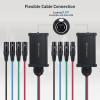 imageCable Matters XLR Audio Over Ethernet Snake with 2 Boxes  4X XLRMale Pigtail Box and 4X XLRFemale Pigtail Box XLR Snake 4 Channel Compatible with EtherCON Connector Black