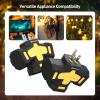 imageETL Listed Cable Matters 2Pack 3 Way Outdoor Plug Splitter 15A 1875W IndoorOutdoor Multi Plug Outlet 3 Way Plug Adapter in BlackBlack