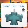 imageETL Listed Cable Matters 2Pack 3 Way Outdoor Plug Splitter 15A 1875W IndoorOutdoor Multi Plug Outlet 3 Way Plug Adapter in BlackGreen