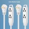 imageETL Listed Cable Matters 2Pack 3Outlet Power Strip Extension Cord with 3 Prong Outlets and 360Degree Rotating Plug in Black  6ftWhite