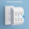 imageETL Listed Cable Matters 2Pack 6 Outlet Extender Wall Tap 15A1875W Multi Plug Wall Outlet  6 Way Plug Power Adapter