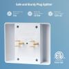 imageETL Listed Cable Matters 2Pack 6 Outlet Extender Wall Tap 15A1875W Multi Plug Wall Outlet  6 Way Plug Power Adapter