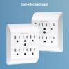 imageETL Listed Cable Matters 2Pack 6 Outlet Extender Wall Tap 15A1875W Multi Plug Wall Outlet  6 Way Plug Power Adapter