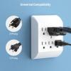 imageETL Listed Cable Matters 2Pack 6 Outlet Extender Wall Tap 15A1875W Multi Plug Wall Outlet  6 Way Plug Power Adapter