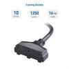 imageETL Listed Cable Matters 35 ft 3Outlet Retractable Extension Cord Reel SJTW 16 AWG 10A  1250W with Mounting Point in Black