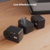 imageETL Listed Cable Matters 3Pack NonBlocking 490 Joules Single Outlet Surge Protector 15A  1875W Wall Surge Protector Outlet WhiteBlack