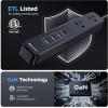 imageETL Listed Cable Matters GaN Desk Clamp Power Strip with 65W USBC Port 3X USBA Ports 2X AC Outlets 6ft Black Desk Power StripDeskPowerStation for Laptops iPad Pro Surface Pro iPhone