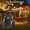 imageETL Listed Cable Matters Weatherproof IndoorOutdoor Remote Control Outlet with Dual Outlets ampamp Low Profile Flat Plug  80 ft Range Black