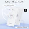imageUL Listed Cable Matters 10Pack Low Profile 2Port Keystone Jack Wall Plate RJ45 Wall Plate for Keystone Jacks in White1Port