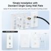imageUL Listed Cable Matters 10Pack Low Profile 2Port Keystone Jack Wall Plate RJ45 Wall Plate for Keystone Jacks in White2Port