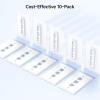 imageUL Listed Cable Matters 10Pack Low Profile 2Port Keystone Jack Wall Plate RJ45 Wall Plate for Keystone Jacks in White3Port