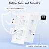 imageUL Listed Cable Matters 10Pack Low Profile 2Port Keystone Jack Wall Plate RJ45 Wall Plate for Keystone Jacks in White4Port