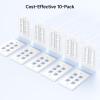 imageUL Listed Cable Matters 10Pack Low Profile 2Port Keystone Jack Wall Plate RJ45 Wall Plate for Keystone Jacks in White6Port