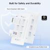 imageUL Listed Cable Matters 10Pack Low Profile 2Port Keystone Jack Wall Plate RJ45 Wall Plate for Keystone Jacks in White6Port