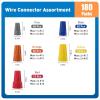 imageUL Listed Cable Matters 180Pack Twist Electrical Wire ConnectorsWire Caps  5 Size Kit for 22 AWG to 10 AWG Wire