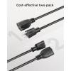 imageUL Listed Cable Matters 2Pack 16 AWG Heavy Duty 13A Power Extension Cord  10ft 3 Prong Power Cord Extension NEMA 515P to NEMA 515R BlackBlack
