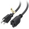 imageUL Listed Cable Matters 2Pack 16 AWG Heavy Duty 13A Power Extension Cord  10ft 3 Prong Power Cord Extension NEMA 515P to NEMA 515R BlackBlack